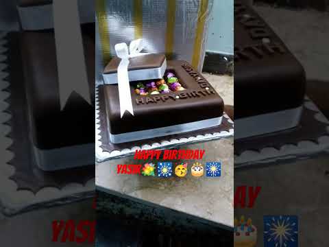 happy birthday Yasir #cake #birthdaycake #status #happybirthday #birthdaywishes #yasir 🎆🎂🥳🎇💐🍰