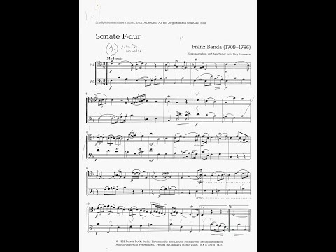 Franz Benda – Sonata for Cello and Double Bass in F major