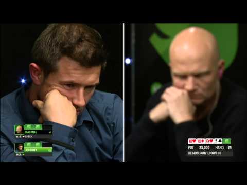 Rasmus Langevang busts Johnny Jenses with a full boat vs trips