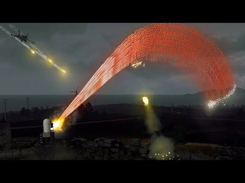 MiG-29s in Action vs C-RAM - Phalanx CIWS - AA Missile - Military Simulation - ArmA 3