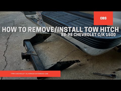 How to Remove/Install Tow Hitch 88-98 Chevrolet C/K 1500. #OBS 4K