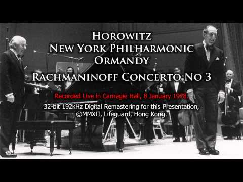 Horowitz plays Rachmaninoff Concerto No 3 NYP Ormandy 2012 Remastering