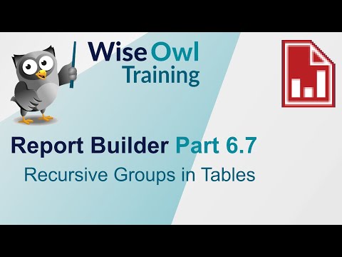 SSRS Report Builder Part 6.7 - Recursive Groups in Tables