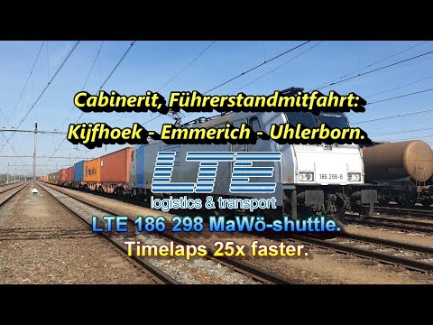 Timelaps: cabinerit, Führerstandsmitfahrt: Kijfhoek - Mainz