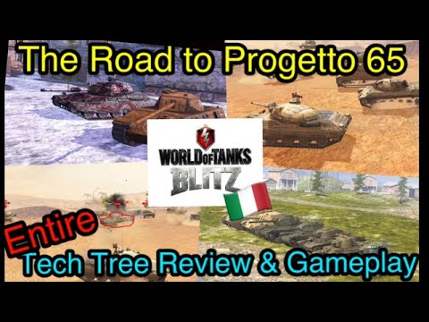 Road to Progetto 65 New Italian/European Entire Tech Tree Review and Gameplay in WOTB