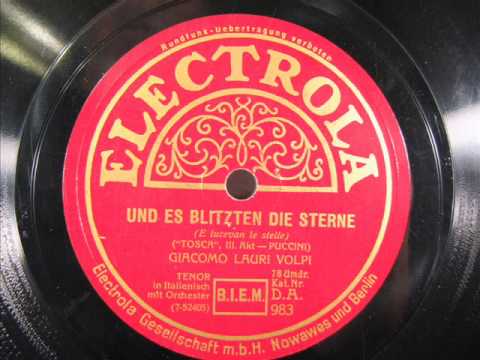 UND ES BLITZEN DIE STERNE Giacomo Lauri-Volpi Late 1920s
