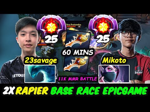 23savage Morphling vs BOOM Mikoto Master Tier 11K MMR BATTLE EPICGAME BASE RACE DOTA 2 7.28 Gameplay
