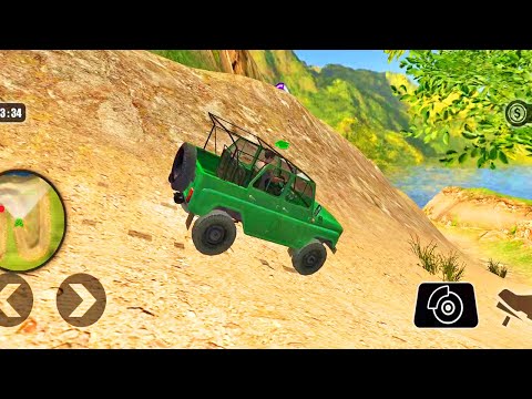 Driving 4x4 Green Taxi Jeep Mountain Race | Offroad Jeep Car Games | Racing Fastest Jeep Game
