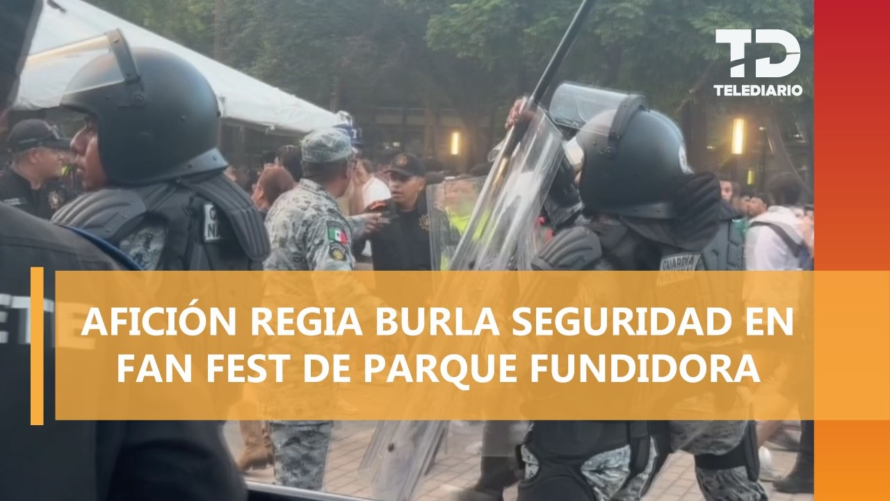 Regios insisten entrar a la fuerza a Fan Fest tras cierre de puertas por exceso de aforo