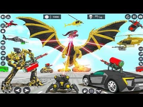 Dragon Robot Police Car Games - Android Gameplay