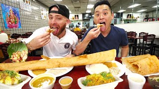 Eating INDIAN FOOD for 24 HOURS in CENTRAL NEW JERSEY!! Paper Dosa, Raj Kachori & Bombay Bhel | USA