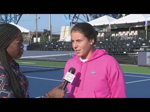 Tennis player Emma Navarro joins 3News ahead of Tennis in the Land