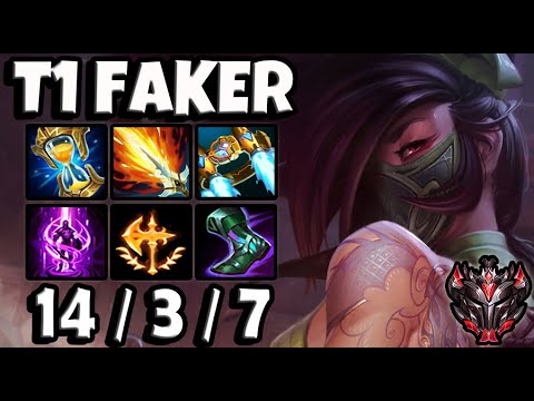 T1 Faker AKALI vs EKKO [ MID ] Patch 11.8 Ranked Korea ✅