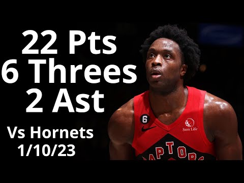 O.G Anunoby 22 Pts 3 Reb 6 Threes vs Hornets Highlights