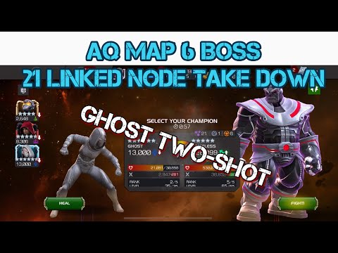 Alliance Quest Map 6 Boss - 21 LINKED NODES - Take Down! 500k Health! Marvel contest of Champions
