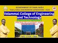 Velammal College Of Engineering And Technology TNEA 2025 Predicted Cutoff Autonomous Institution