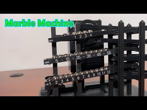 Rolling Ball Marble Machine Clock ⌛ Gadgetify