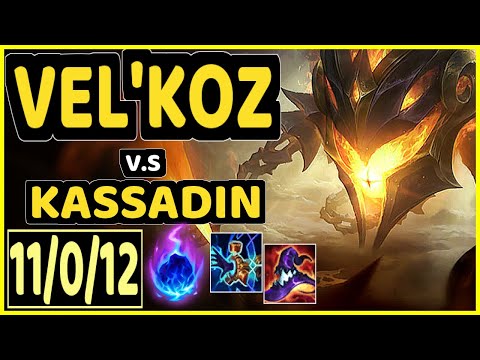 VEL'KOZ vs KASSADIN - 11/0/12 KDA MID GAMEPLAY - EUW Ranked MASTER