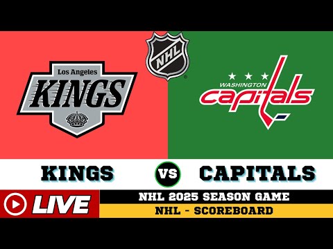 LIVE : Washington Capitals Vs Los Angeles Kings | NHL 2025 | NHL Live SCOREBOARD | 12/03/2025