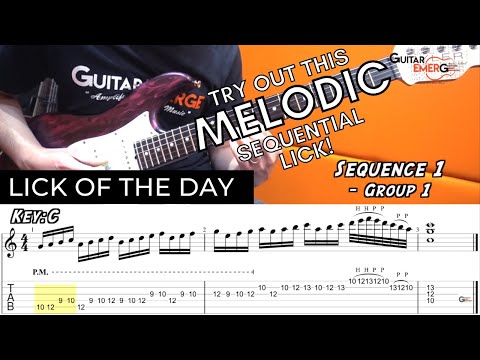 GE Lick Of The Day Tutorial (Melodic Sequential Lick - Key: C)