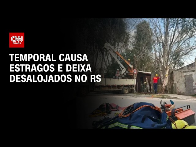 Alerta climático: Temporal causa estragos e deixa desalojados no RS; Veja a situação | CNN 360º