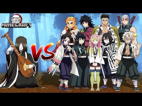 Intense Demon Slayer Minecraft Battle – Upper Moon Biwa vs All Hashira!