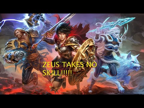 ZEUS TAKES NO SKILL!!!!! I GOT SO TILTED (RAGE) - Smite Moments