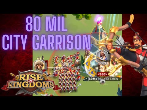 Charles Martel YSG 80 Million Power City Garrison | Rise of Kingdoms 60GT 1 vs 3 Heroic Anthem KvK