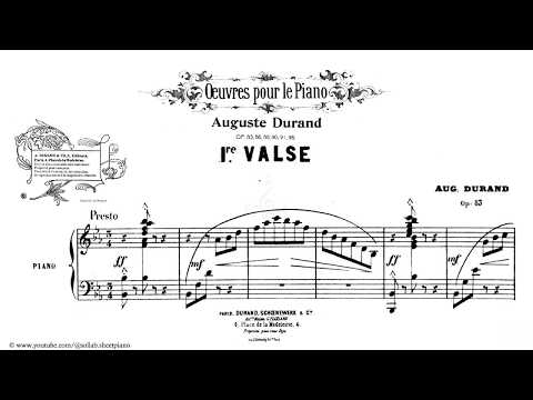 6 Valses, Op.83 – No.1: Première Valse – Auguste Durand | Piano Sheet Music