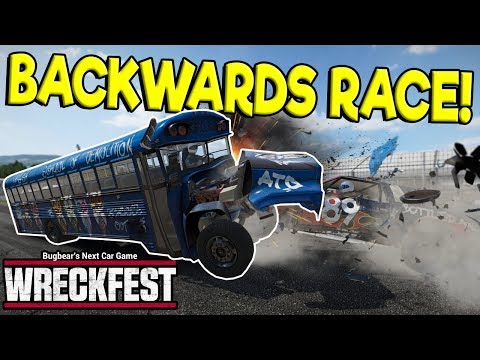 MULTIPLAYER BACKWARD ENFORCER RACES! - Next Car Game: Wreckfest Release Gameplay - Car Wrecks