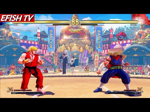 Ken vs Zeku (Hardest AI) - Street Fighter V