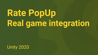 Rate Game Popup (Android & iOS) video preview