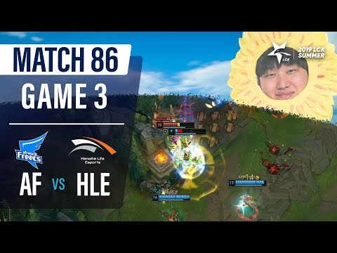 AF vs HLE | Match86 Game3 H/L | 2019 LCK Summer