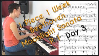 1Piece1WeekChallenge_Day 3/6_Beethoven Moonlight Sonata part 1