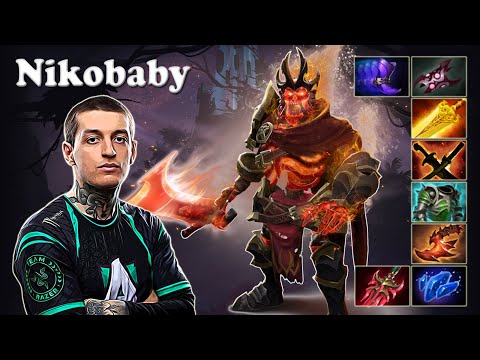 Nikobaby - Wraith King Safelane party with Handsken Ancient Apparition | Dota 2 7.29d Gameplay