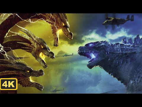 Godzilla King of the Monsters - Godzilla Vs King Ghidorah All Fight Scenes