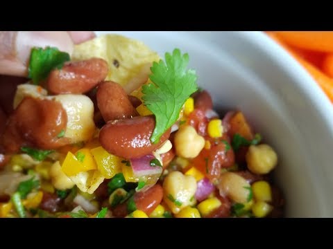 Como hacer ENSALADA de FRIJOLES facil y rapida.