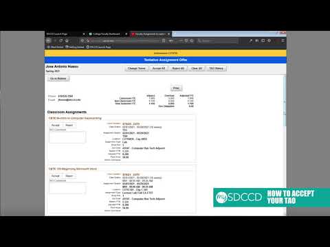 Mysdccd How To Accept View Your Faculty Assignment Tao