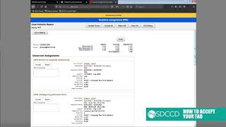 mySDCCD - How to Accept/View your Faculty Assignment (TAO)
