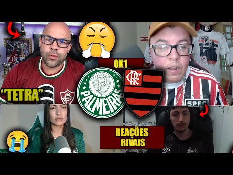 REAÇÕES dos RIVAIS FURIOSOS com o TETRA do MENGÃO - PALMEIRAS 0X1 FLAMENGO - REACT LIBERTADORES