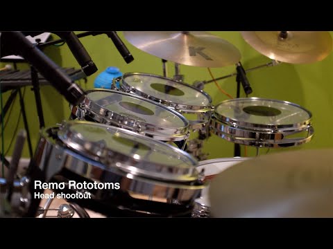 Remo Rototoms: Drumhead Shootout with Black Dots, Pinstripes, and Coated Ambassadors