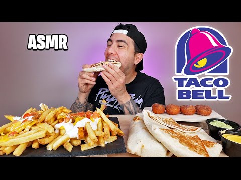 ASMR SUNDAY EATING Crunchwrap Supreme And Fries Supreme From Taco Bell | Real Eating Sounds