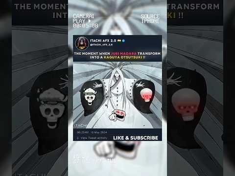 🥶 Madara Transform Into A " Kaguya " 🤯 - #naruto #shorts #itachiafx