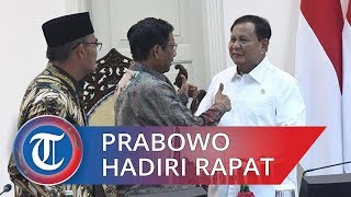 Prabowo Hadiri Ratas Bidang Polhukam, Sempat Bergurau Bersama Presiden Jokowi dan Menkeu Sri Mulyani