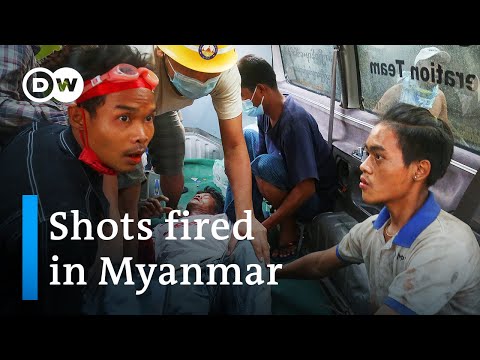 緬甸警方向反政變抗議者發射實彈｜DW新聞網 (Myanmar police fire live ammunition at anti-coup protesters | DW News)