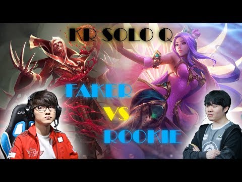 FAKER Meets ROOKIE in Korea SoloQ SKT T1 Faker Vladimir vs IG Rookie Irelia  - League of Legends