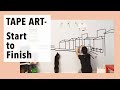 Apartment Decor DIY Tape Wall Art Masking Tape Washi Tape Project