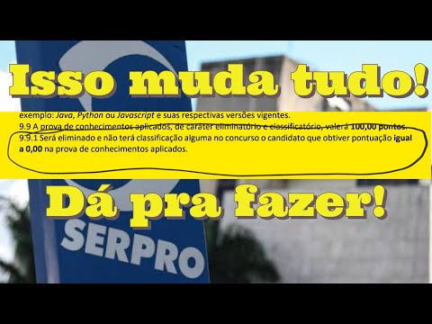 🚨 Esse DETALHE  no edital SERPRO muda tudo! Dá pra fazer...