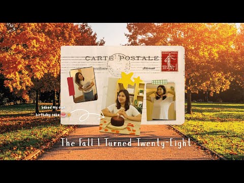 a cozy 28th birthday vlog 🍓🎂✨ | baked my own cake