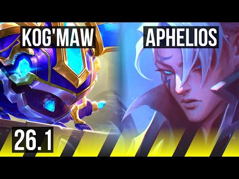 KOG'MAW & Thresh vs APHELIOS & Karma (ADC) | Good KDA: 18/2/3 | KR Master | 26.1